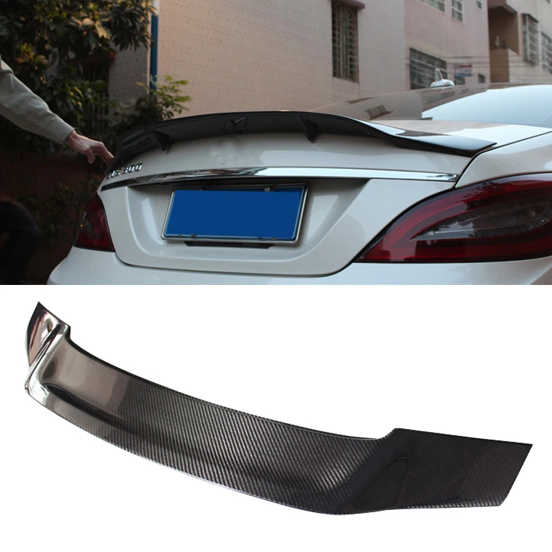 

For Mercedes CLS Class W218 Spoiler Carbon Fiber Rear Trunk Spoiler Wing R Style 2012 2013 2014 2015 2016 2017 2018 Car Styling