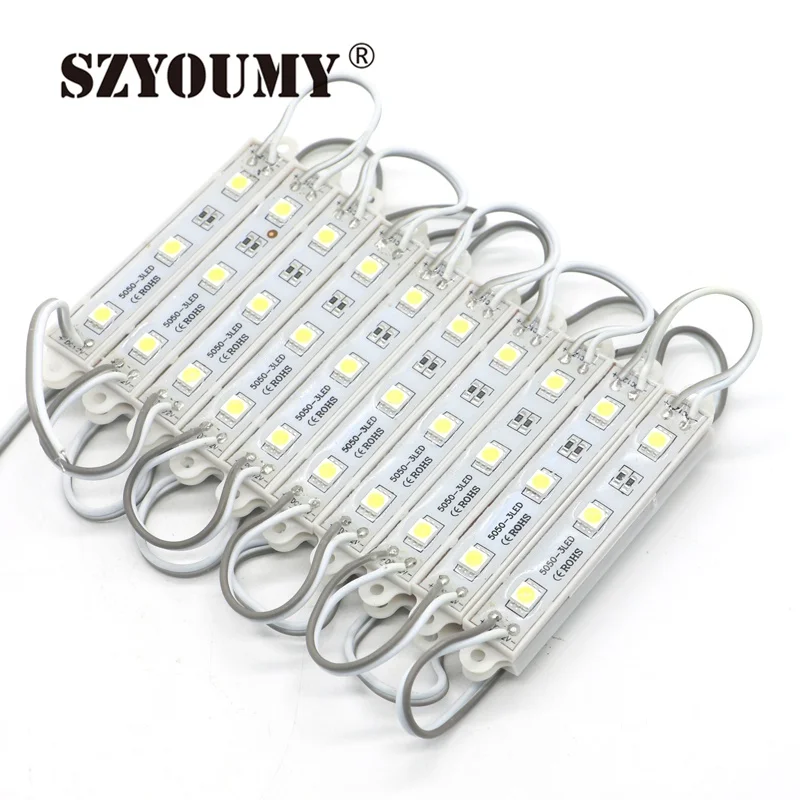 SZYOUMY 1000pcs DC12V 5050 3 LED Modules Green/Red/Blue/White/Warm White Waterproof IP65 Free DHL or FEDEX to USA
SZYOUMY 1000pcs DC12V 5050 3 LED Modules Green/Red/Blue/White/Warm White Waterproof IP65 Free DHL or FEDEX to USA