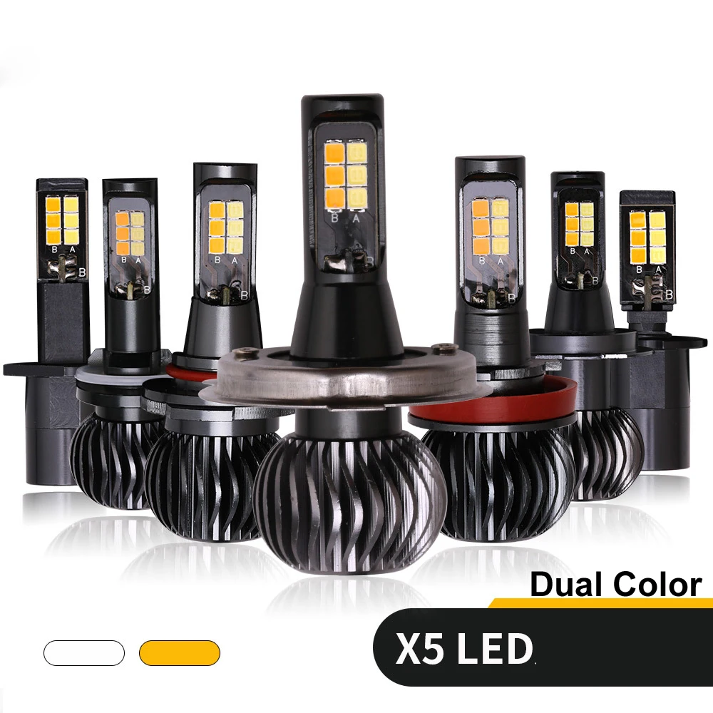 Car LED Headlight Auto LED Fog lamps H1 H3 H7 H11 H8 H9 HB3 HB4 9005 9006 880 881 Dual Color White Yellow 3000k Light Lamp Bulbs
Car LED Headlight Auto LED Fog lamps H1 H3 H7 H11 H8 H9 HB3 HB4 9005 9006 880 881 Dual Color White Yellow 3000k Light Lamp Bulbs