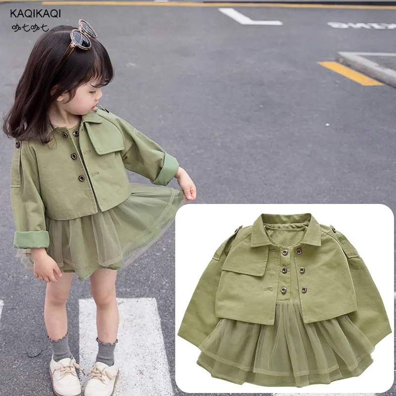 Kids clothing cotton trench girls princess dress Children's windbreaker + Dress sleeveless two-piece set 2019 Spring Autumn coat
Kids clothing cotton trench girls princess dress Children's windbreaker + Dress sleeveless two-piece set 2019 Spring Autumn coat