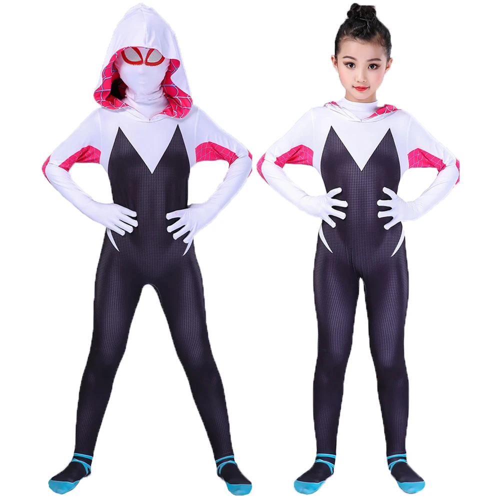 Kids Women cosplay costume Spiderman Spider Gwen Costume Gwen Stacy Zentai Suit Spidergirl Bodysuit Halloween Costume For Kids
Kids Women cosplay costume Spiderman Spider Gwen Costume Gwen Stacy Zentai Suit Spidergirl Bodysuit Halloween Costume For Kids
