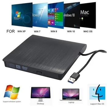 USB 3.0 DVD Drive External DVD RW CD Writer Drive Burner Reader Player Optical Drives for Laptop PC