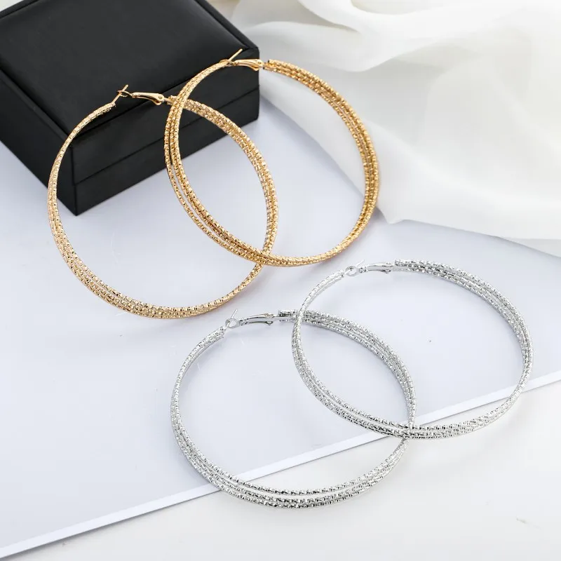 3 Color Personalized Oversize Round Hoop Earrings For Women Party Jewelry Fashion Gold Silver Rose Gold Circle Earrings Brincos
3 Color Personalized Oversize Round Hoop Earrings For Women Party Jewelry Fashion Gold Silver Rose Gold Circle Earrings Brincos