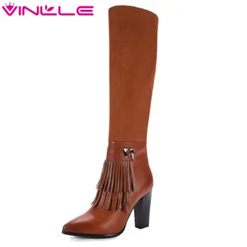 VINLLE 2020 Women Shoes Ankle Boots Square High Heel Black Pointed Toe Autumn PU leather Ladies Motorcycle Shoes Size 34-39
VINLLE 2020 Women Shoes Ankle Boots Square High Heel Black Pointed Toe Autumn PU leather Ladies Motorcycle Shoes Size 34-39