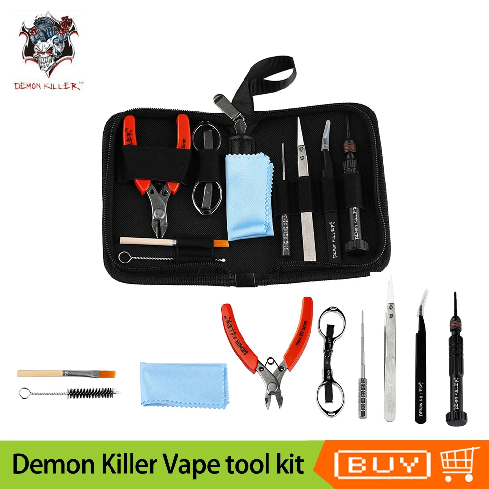 Original Demon Killer Vape Tool Kit DIY Electronic Cigarette Atomizer Accessory Bag for RDA RBA RDTA RDA Vape Tank
Original Demon Killer Vape Tool Kit DIY Electronic Cigarette Atomizer Accessory Bag for RDA RBA RDTA RDA Vape Tank