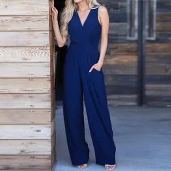 Fashion Women Jumpsuits Clothes Sexy Lady Sleeveless V-Neck High Waist Jumpsuit Casual Party Loose Long Rompers
Fashion Women Jumpsuits Clothes Sexy Lady Sleeveless V-Neck High Waist Jumpsuit Casual Party Loose Long Rompers