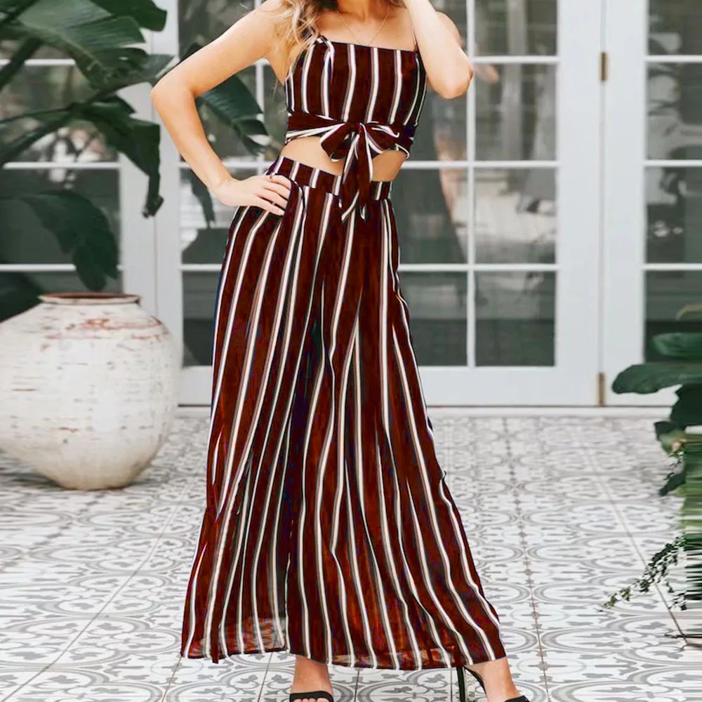 2 piece set women Boho Stripe Top And Pants Set Women Summer plus size Two Piece Sleeveless Vest Tops Pants 2PCS Sets #604
2 piece set women Boho Stripe Top And Pants Set Women Summer plus size Two Piece Sleeveless Vest Tops Pants 2PCS Sets #604