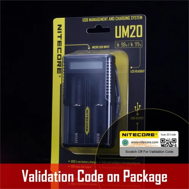 Nitecore UM20 Smart Battery Charger LCD Display Battery Charger Universal Nitecore Charger with usb cables 18650 16340 14500
Nitecore UM20 Smart Battery Charger LCD Display Battery Charger Universal Nitecore Charger with usb cables 18650 16340 14500