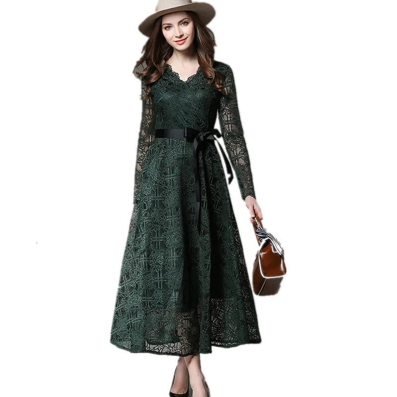 Spring Summer Women Long Dress 2018 Green Elegant Prom Fashion Casual Ladies Maxi Clothes Evening Party V-Neck Lace Dress XH026
Spring Summer Women Long Dress 2018 Green Elegant Prom Fashion Casual Ladies Maxi Clothes Evening Party V-Neck Lace Dress XH026