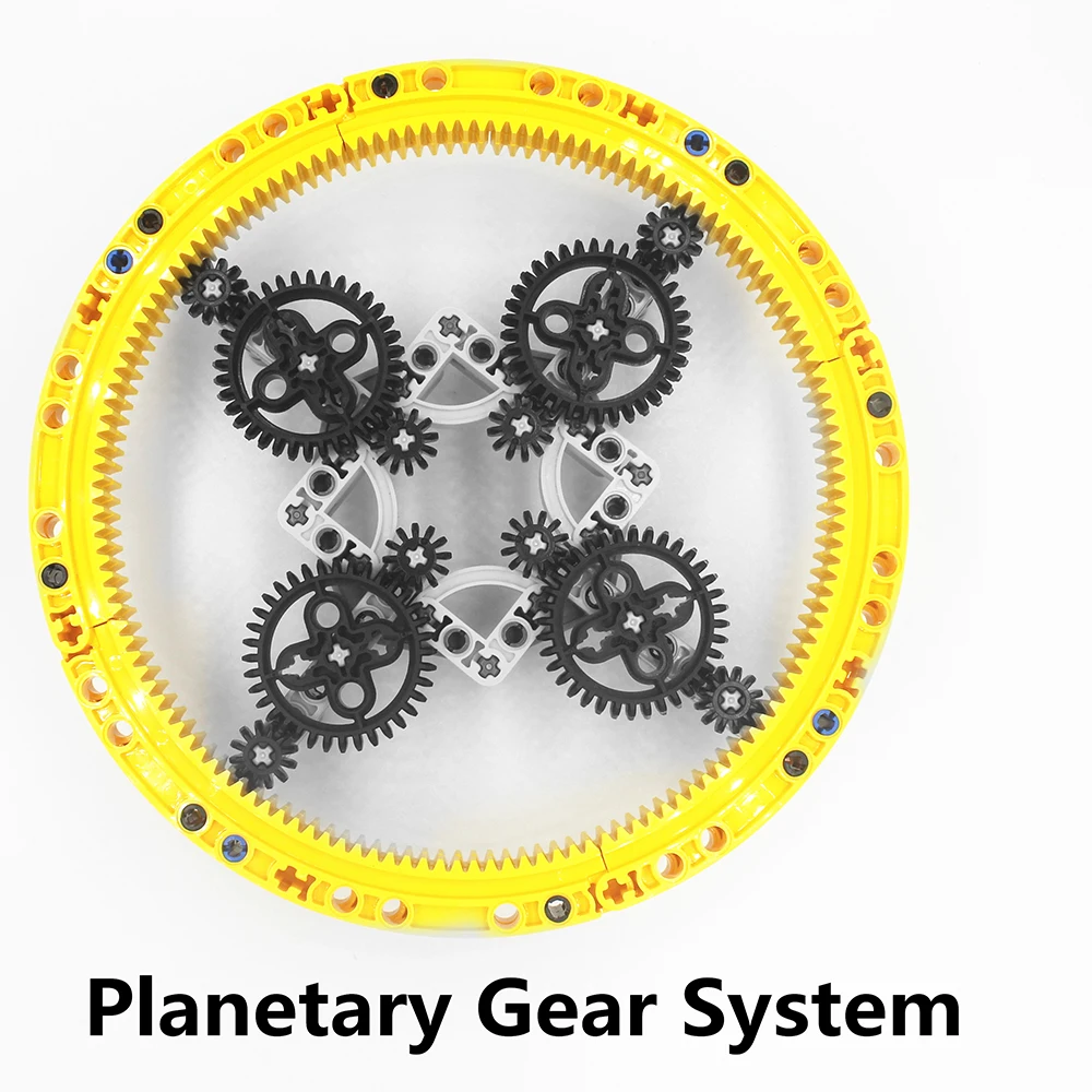 ETFOM Technic Parts 4pcs CIRCLE GEAR RACK 11X11 compatible with lego