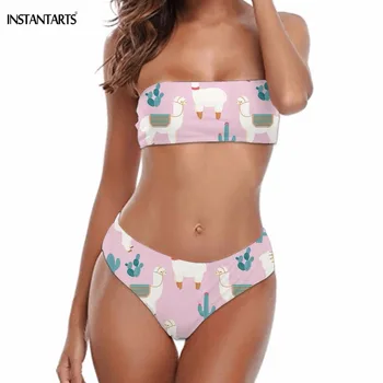INSTANTARTS 2019 Woman Sexy Bikini Set Cute Animal Alpaca Print Off Shoulder Swimming Suits Push Up Bathing Beachwear for Women
INSTANTARTS 2019 Woman Sexy Bikini Set Cute Animal Alpaca Print Off Shoulder Swimming Suits Push Up Bathing Beachwear for Women