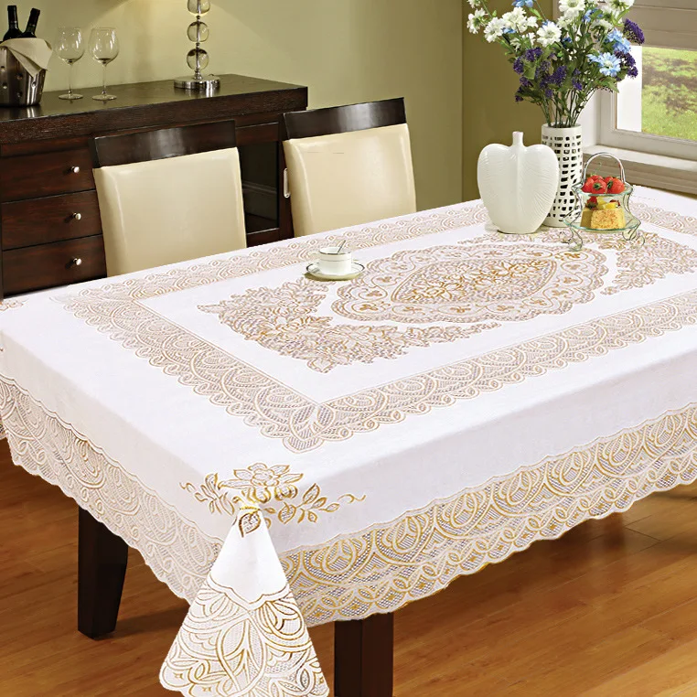 New arrival PVC Hot stamping Tablecloth Anti-skid Insulation Lace Tablecloth Dining Table Cover For Kitchen Home Decor
New arrival PVC Hot stamping Tablecloth Anti-skid Insulation Lace Tablecloth Dining Table Cover For Kitchen Home Decor