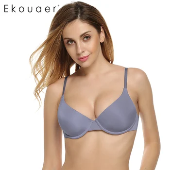 Ekouaer Women Push Up Bra Underwear Backless Intimates Underwire Memory Foam Solid 3/4 Cup A B C D E Soft Bra Charming Sexy Bras
Ekouaer Women Push Up Bra Underwear Backless Intimates Underwire Memory Foam Solid 3/4 Cup A B C D E Soft Bra Charming Sexy Bras