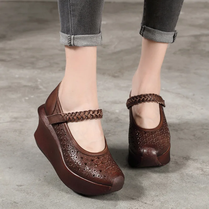 Artdiya leather women shoe 2019 Blast Slope and Thick Bottom Fashion Single Shoe National Retro Pine Cake Hand Leisure High Heel
Artdiya leather women shoe 2019 Blast Slope and Thick Bottom Fashion Single Shoe National Retro Pine Cake Hand Leisure High Heel