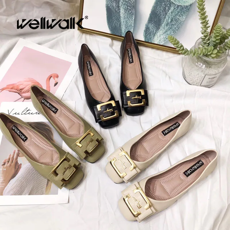 WELLWALK Brand Buckle Ladies Flat Shoes Women Summer Ballet Flats Moccasins Square Toe Casual Shoe comfortable Ballerina Leisure
WELLWALK Brand Buckle Ladies Flat Shoes Women Summer Ballet Flats Moccasins Square Toe Casual Shoe comfortable Ballerina Leisure
