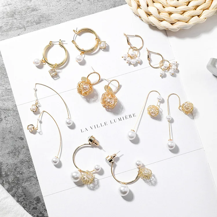 New Fashion Women Japan Korean Elegant Simulated Pearl Bird Nest Drop Earrings Circle Zircon Twine Metal Ball Pendientes Jewelry
New Fashion Women Japan Korean Elegant Simulated Pearl Bird Nest Drop Earrings Circle Zircon Twine Metal Ball Pendientes Jewelry