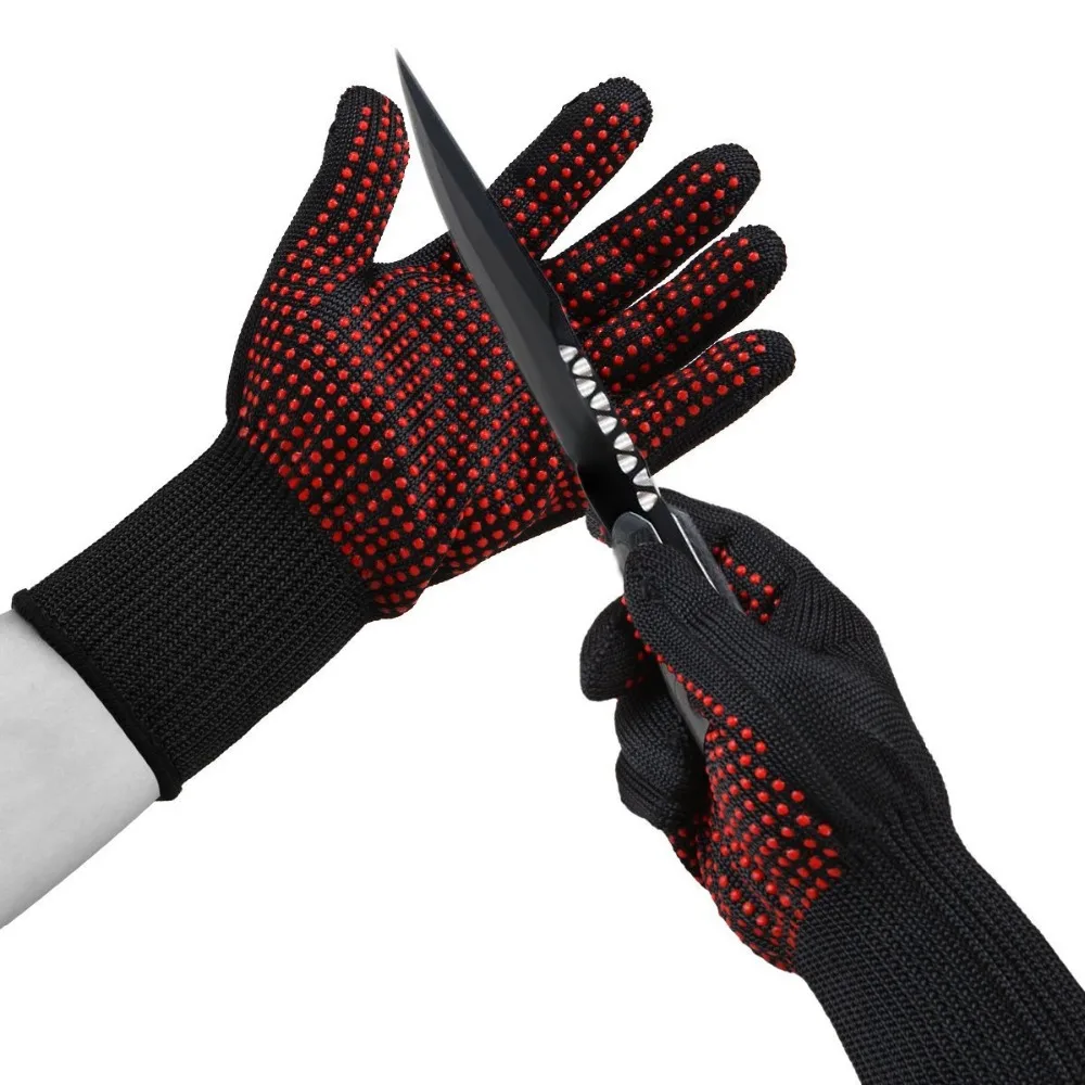 2 pairs butcher chef use black color red dotted Cut heat Resistant 5 Level Steel Wire gloves Welding Work safety Gloves
2 pairs butcher chef use black color red dotted Cut heat Resistant 5 Level Steel Wire gloves Welding Work safety Gloves
