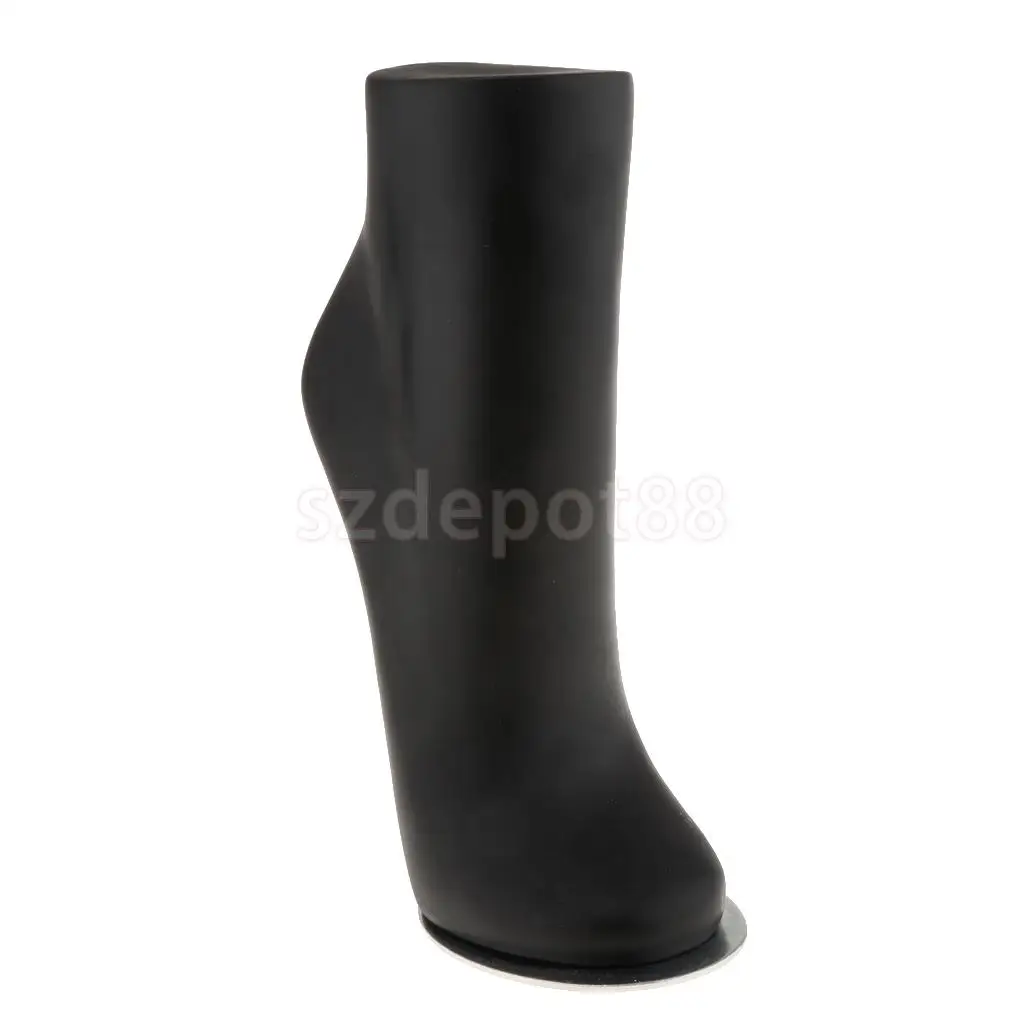 Adult Unisex PVC Mannequin Foot Anklet Socks Display, S/M/L, Black White Natural