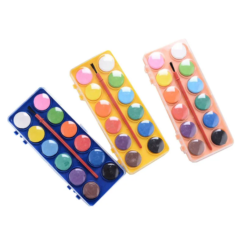 2 * 12 Colors Solid Watercolor Paints Paintbrush Set Pigments Painting Brush for Children Kid DIY Art Painting Drawing Tools Kit
2 * 12 Colors Solid Watercolor Paints Paintbrush Set Pigments Painting Brush for Children Kid DIY Art Painting Drawing Tools Kit