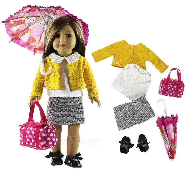 18 inch Doll Clothes Outfit Clothes+shoes+bag+umbrella+glasses for 18" Many Choice doll accessories | Игрушки и хобби