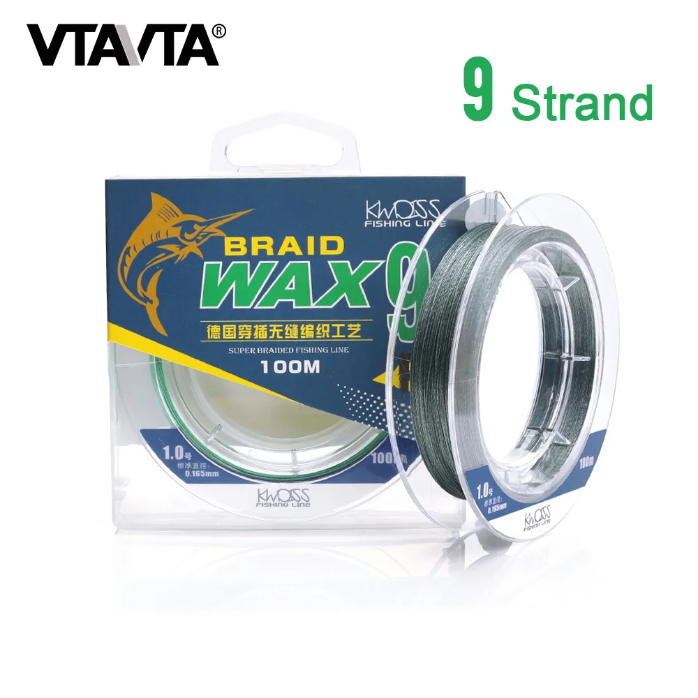 VTAVTA 100m 9 Strand Braided Line Multifilament 1# 15LB Braided Fishing Line PE Carp Fishing Leashes Sea Fly Fishing Wire
VTAVTA 100m 9 Strand Braided Line Multifilament 1# 15LB Braided Fishing Line PE Carp Fishing Leashes Sea Fly Fishing Wire