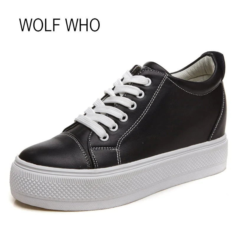 WOLF WHO 2018 White Women Platform Sneakers Ladies Hidden Wedge Thick Sole Shoe Female High Heel Krasovki H-429 
WOLF WHO 2018 White Women Platform Sneakers Ladies Hidden Wedge Thick Sole Shoe Female High Heel Krasovki H-429
