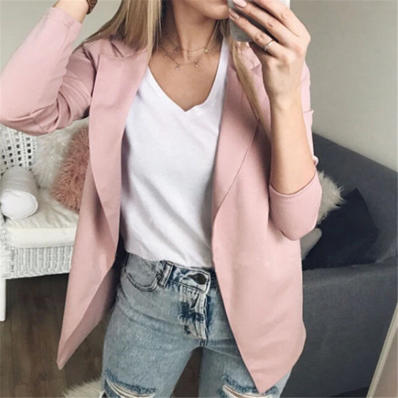 Women Clothes 2018 Fashion Women Long Sleeve Blazer Jackets Womens Business Blazers Solid Coats Formal Work Wear Blazer Mujer
Women Clothes 2018 Fashion Women Long Sleeve Blazer Jackets Womens Business Blazers Solid Coats Formal Work Wear Blazer Mujer