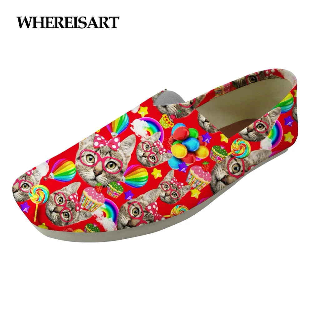 WHEREISART Women Shoes Fashion Women's Canvas Cute Loafers Animal Cat Pattern Ladies Summer Shoes Comfortable Fisherman Shoes
WHEREISART Women Shoes Fashion Women's Canvas Cute Loafers Animal Cat Pattern Ladies Summer Shoes Comfortable Fisherman Shoes