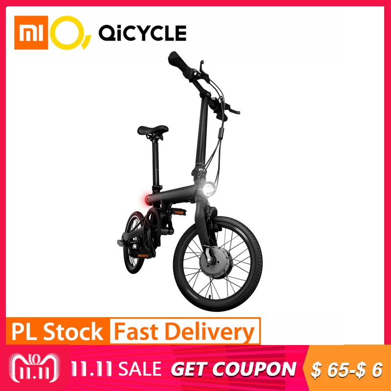 

Xiaomi QiCYCLE EF1 Smart Bicycle Fordable Bike Torque Sensor Moped Electric Bikes Aluminum Alloy Lightweight International Ver