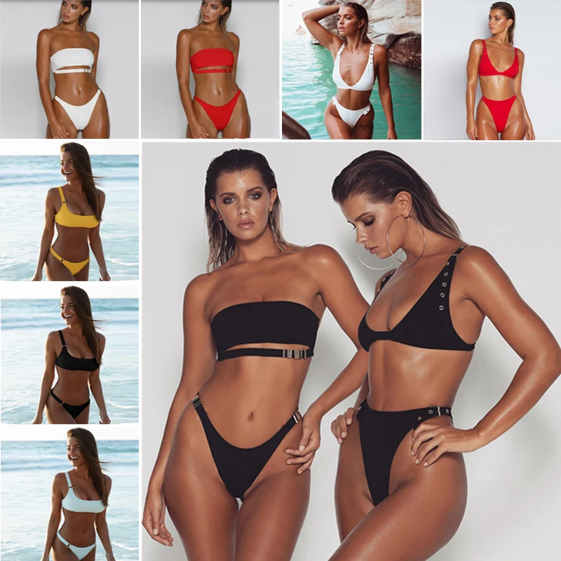 2018 Black Sexy Metal Buckle Bikinis Women Swimsuit Low Waisted Swimming Suit for Women Bathing Suits Bikini Set Solid Swimwear
2018 Black Sexy Metal Buckle Bikinis Women Swimsuit Low Waisted Swimming Suit for Women Bathing Suits Bikini Set Solid Swimwear