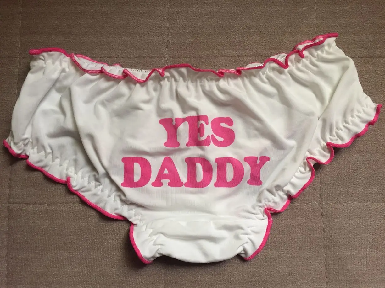 Хлопковые белые трусики YES DADDY с контрастными оборками и бантом мягкие японские