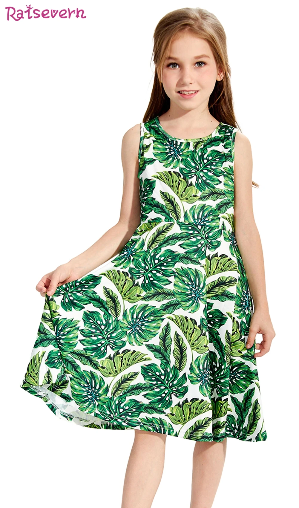 Leaf Printed Girls Dress 2018 Children Sleeveless Green Plant Printing Princess Dress Baby Kids Dress For Girls Clothes Vestidos
Leaf Printed Girls Dress 2018 Children Sleeveless Green Plant Printing Princess Dress Baby Kids Dress For Girls Clothes Vestidos