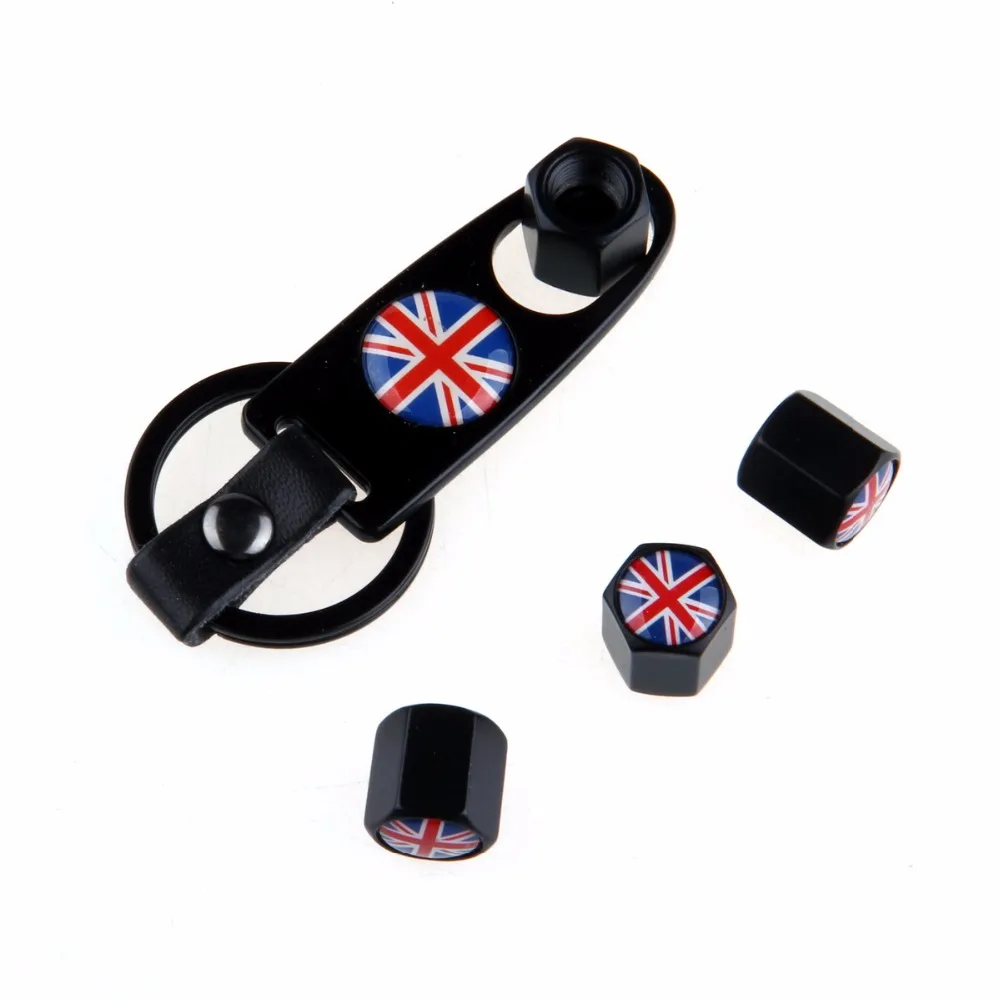 Cars Ventil Valvola Styling United Kingdom Flag Stainless Steel Black 4Pcs Car Wheel Valve Caps with Keychain
Cars Ventil Valvola Styling United Kingdom Flag Stainless Steel Black 4Pcs Car Wheel Valve Caps with Keychain