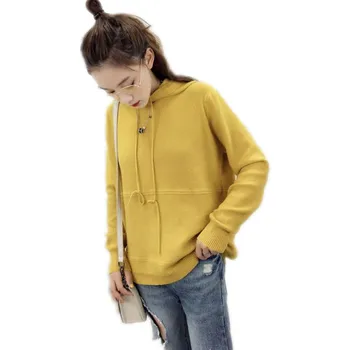 2018New Autumn Winter Women Short Knitted Hoodies Female Hooded Women Pullovers Knitted Long Sleeve Loose Sweatshirts Top CQ2275
2018New Autumn Winter Women Short Knitted Hoodies Female Hooded Women Pullovers Knitted Long Sleeve Loose Sweatshirts Top CQ2275