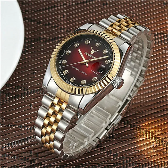 bayan saatleri Luxury Rolexable Gold Watch Men Rotatable Bezel Sapphire Glass Stainless steel Band Women Quartz Wristwatches
bayan saatleri Luxury Rolexable Gold Watch Men Rotatable Bezel Sapphire Glass Stainless steel Band Women Quartz Wristwatches