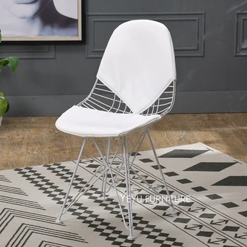 Modern design Gold white black color Metal Wire Chair, fashion popular loft style design double pad steel dining wire chair 2PCS
Modern design Gold white black color Metal Wire Chair, fashion popular loft style design double pad steel dining wire chair 2PCS