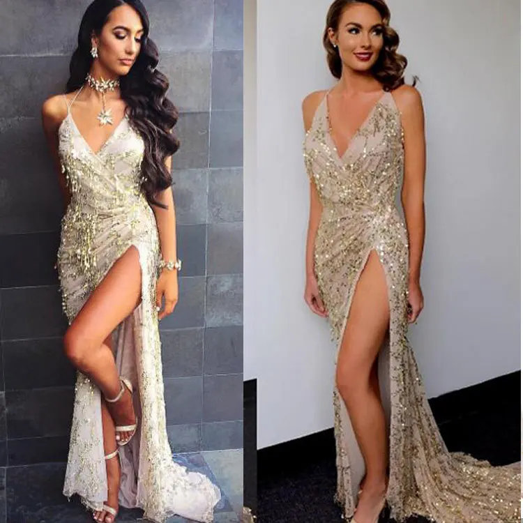 2018 high split maxi dress chiffon solid sexy evening party clubwear spaghetti strap dresses Sequin Sexy Backless Dress V-Neck
2018 high split maxi dress chiffon solid sexy evening party clubwear spaghetti strap dresses Sequin Sexy Backless Dress V-Neck