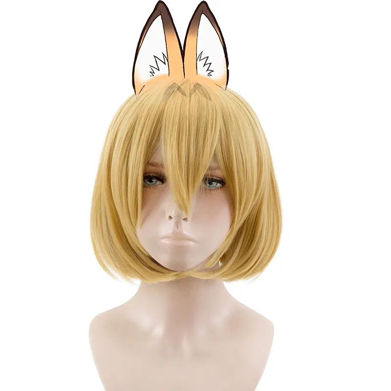 

HSIU NEW High quality Leptailurus serval Cosplay Wig Kemono Friends Costume Play Wigs Halloween Costumes Hair free shipping