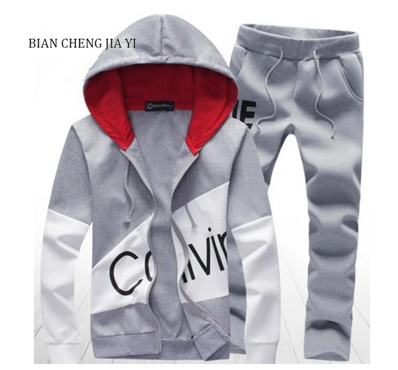New 2 Pieces Spring Autumn Hoodie sweater jacket+ joggers sweatpants man printing suits sportwear Tracksuit Grey Black Dark navy
New 2 Pieces Spring Autumn Hoodie sweater jacket+ joggers sweatpants man printing suits sportwear Tracksuit Grey Black Dark navy