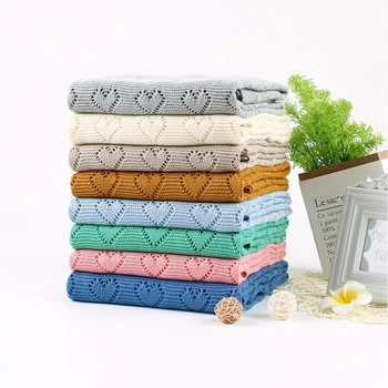 80*100CM Cotton Crochet Newborn bed quilt Hole Blanket Summer Baby blanket knitting love hollow Quilt Sleeping Bed Supplies
80*100CM Cotton Crochet Newborn bed quilt Hole Blanket Summer Baby blanket knitting love hollow Quilt Sleeping Bed Supplies