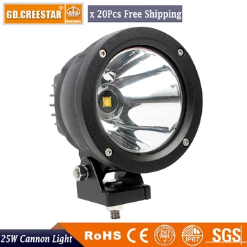 25Watts 4.7"inch round spotlights Cannon Exterior LED Driving Light Black 9-32V 10 Degree COB led work lights free cover x20pcs
25Watts 4.7"inch round spotlights Cannon Exterior LED Driving Light Black 9-32V 10 Degree COB led work lights free cover x20pcs