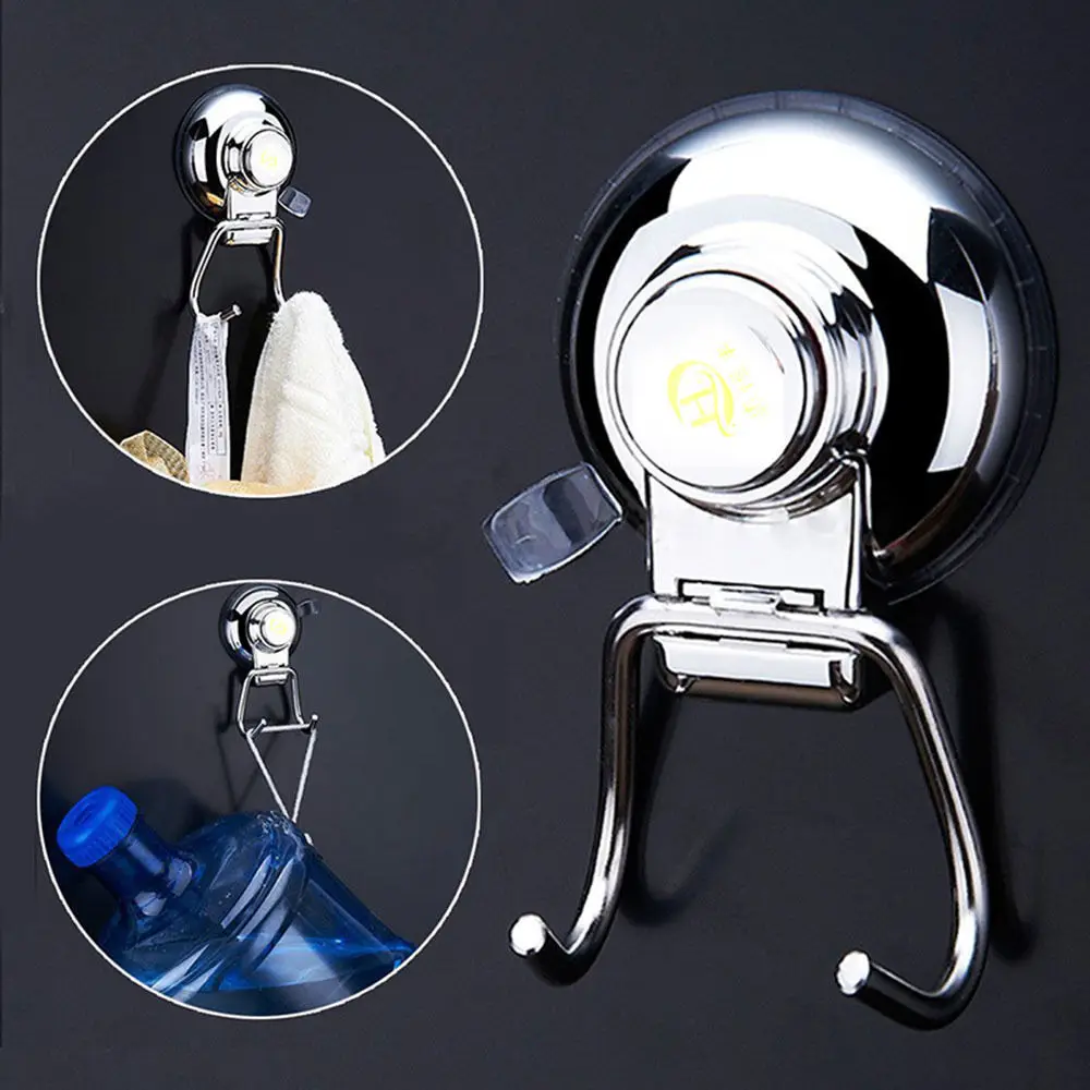 1pc Stainless Steel Vacuum Suction Cup Hook Rack Double Swivel Hook Towel Bag Hanger Home Storage Holder Rack
1pc Stainless Steel Vacuum Suction Cup Hook Rack Double Swivel Hook Towel Bag Hanger Home Storage Holder Rack