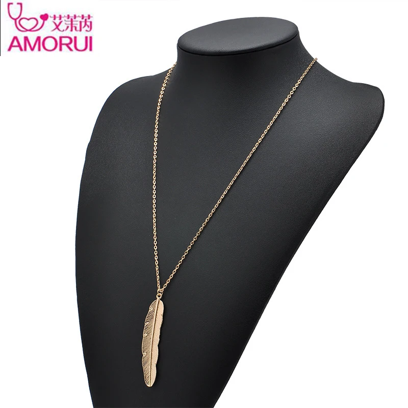 Women Vintage Feather Long Necklace Fashion Jewelry Silver/Gold Color Necklaces & Pendants for Women Bijoux Kolye
Women Vintage Feather Long Necklace Fashion Jewelry Silver/Gold Color Necklaces & Pendants for Women Bijoux Kolye