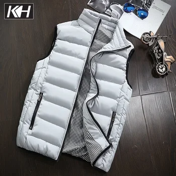 KH New Fashion Men's Autumn Winter Solid Color Stand Collar Waistcoat Vest Mens Sleeveless Outerwear Warm Cotton-Padded Vests
KH New Fashion Men's Autumn Winter Solid Color Stand Collar Waistcoat Vest Mens Sleeveless Outerwear Warm Cotton-Padded Vests
