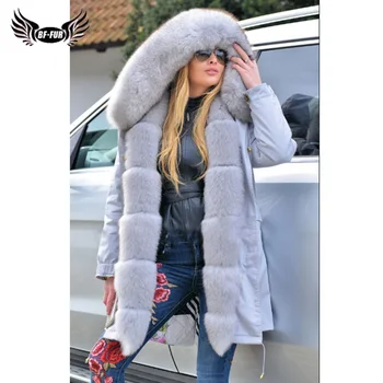 BFFUR Fashion Parka Real Fur With Fox Fur Collar Hooded Real Fur Coat Thick Warm Support Customization Capped Woman Winter 2019
BFFUR Fashion Parka Real Fur With Fox Fur Collar Hooded Real Fur Coat Thick Warm Support Customization Capped Woman Winter 2019