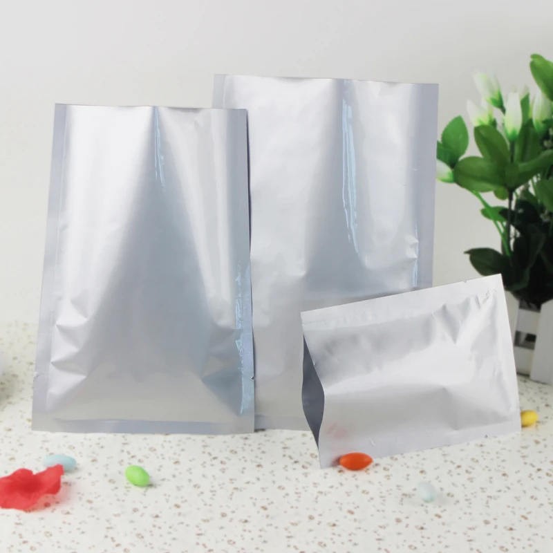 100pcs Silver Aluminum Foil Mylar Bags Vacuum Sealer Zipper Food Saver Bag Storage Pouches For Kitchen Tools
100pcs Silver Aluminum Foil Mylar Bags Vacuum Sealer Zipper Food Saver Bag Storage Pouches For Kitchen Tools