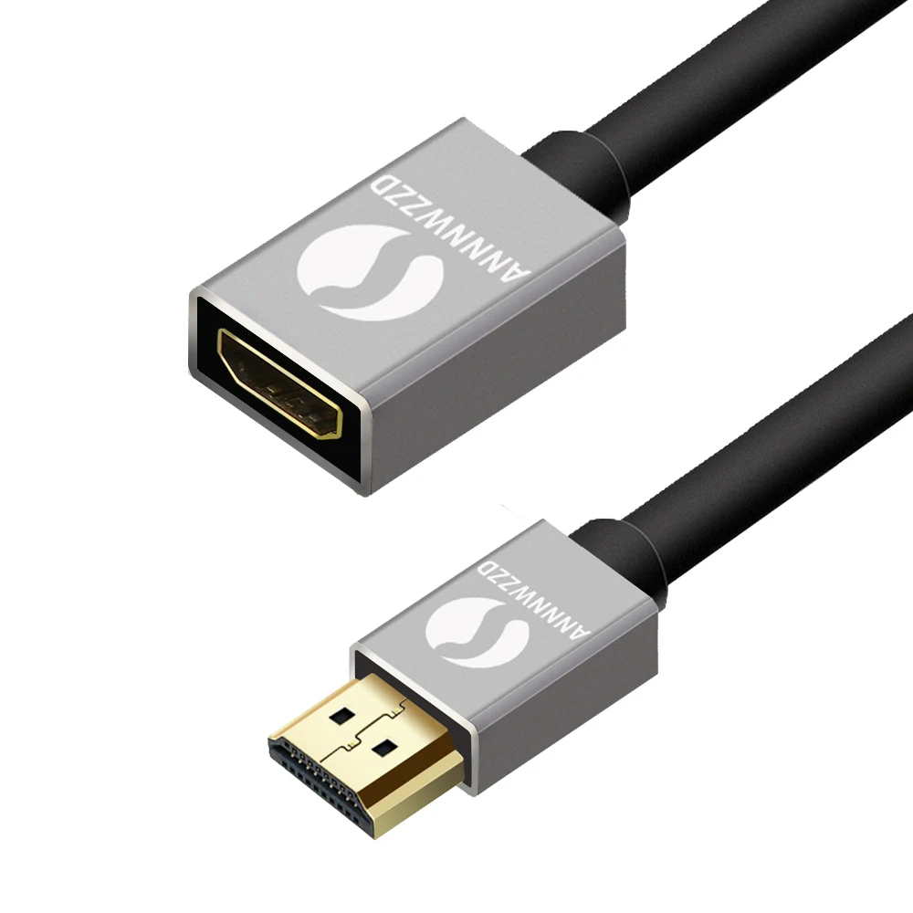 ANNNWZZD 0 5 м 1 2 золотой HDMI свинцовый Удлинительный кабель жила высокая скорость с