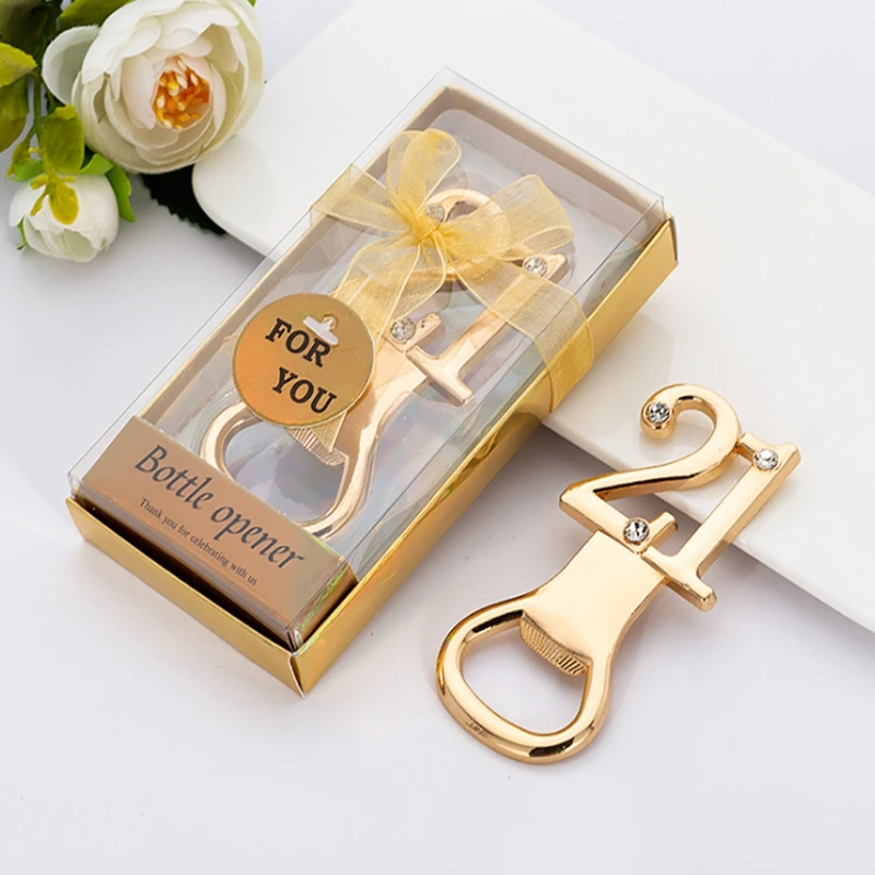 50pcs/lot 21th Design 21 years Gold beer bottle opener Number 21 opener For wedding Anniversary Birthday gifts
50pcs/lot 21th Design 21 years Gold beer bottle opener Number 21 opener For wedding Anniversary Birthday gifts