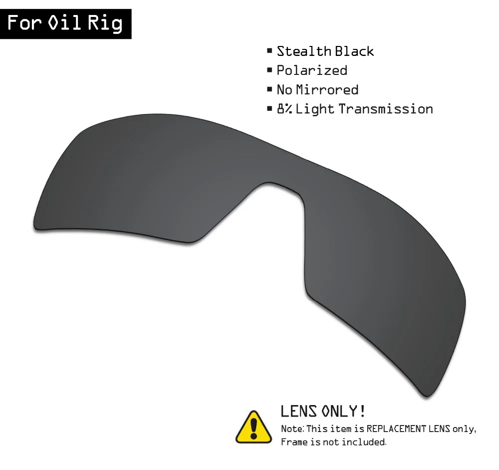 Поляризованные солнцезащитные очки SmartVLT, Сменные линзы для Oakley Oil Rig - Stealth Black
Поляризованные солнцезащитные очки SmartVLT, Сменные линзы для Oakley Oil Rig - Stealth Black