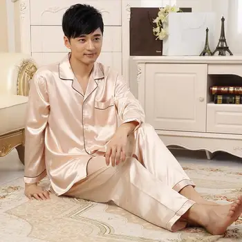 X New Men Satin Nightwear Set Lounge Solid Pajamas Suit Intimate Lingerie Champagne Autumn 2PCS Shirt&Pant Home Clothes L-XXL
X New Men Satin Nightwear Set Lounge Solid Pajamas Suit Intimate Lingerie Champagne Autumn 2PCS Shirt&Pant Home Clothes L-XXL